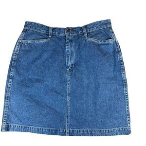 Vintage 1990s Tommy Hilfiger Flag Label Denim Skirt